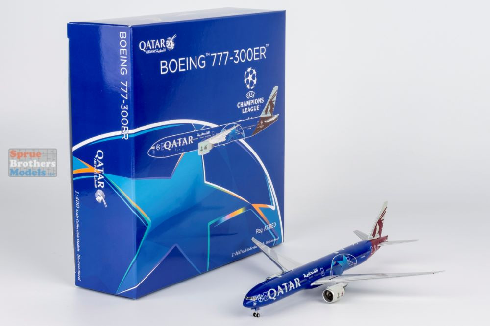 NGM73084 1:400 NG Model Qatar Airways B777-300ER Reg #A7-BED 'UEFA
