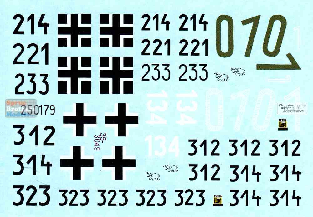 ss　シール等 SRD353049 1:35 Star Decals: Tiger I s.Pz.Abt. 502 #2 - Initial