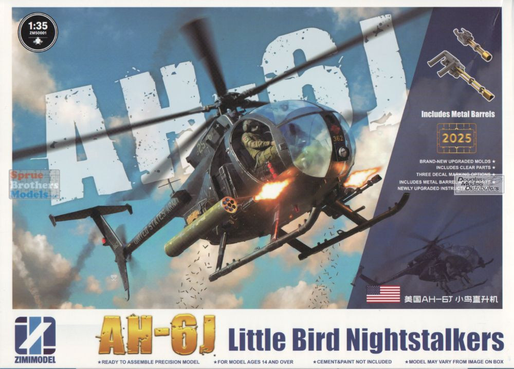 ZIM50001 1:35 Zimi Model AH-6J Little Bird Nightstalker - Sprue