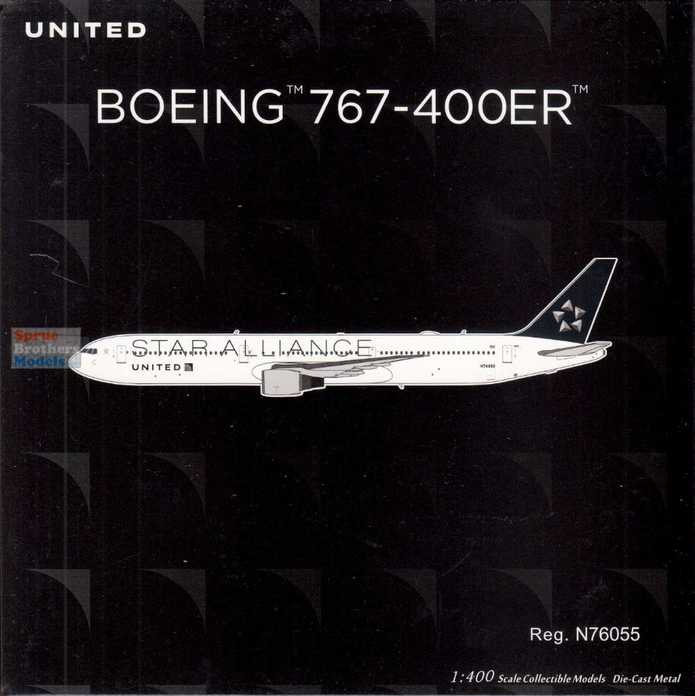 NGM18002 1:400 NG Model United Airlines B767-400ER Reg #N76055