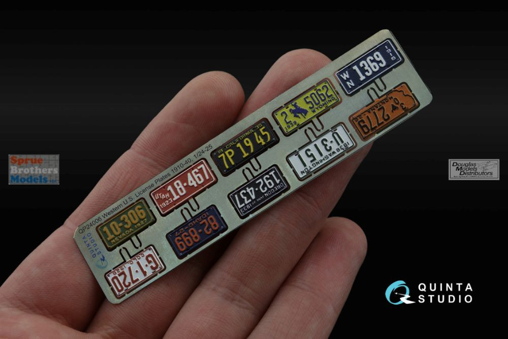 QTSQP24006R 1:24 Quinta Studio 3D Decal - US License Plates QTSQP24006R 1:24 Quinta Studio 3D Decal - US License Plates