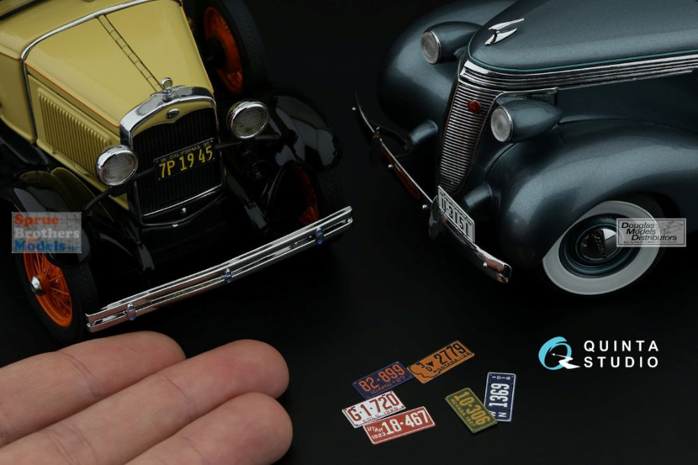 QTSQP24006R 1:24 Quinta Studio 3D Decal - US License Plates