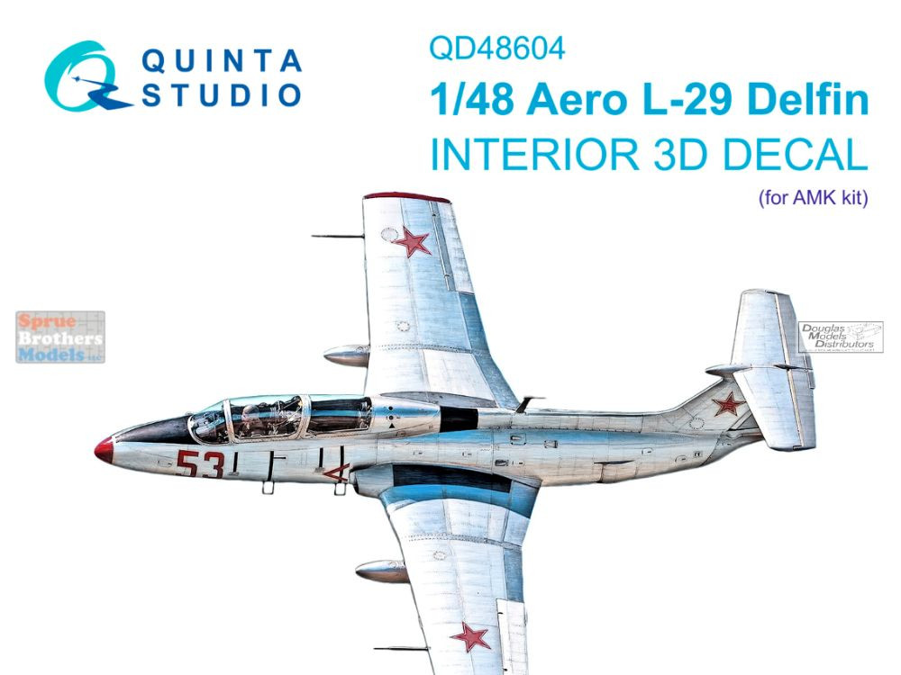 QTSQD48604 1:48 Quinta Studio 3D Decal - L-29 Delfin (AMK kit