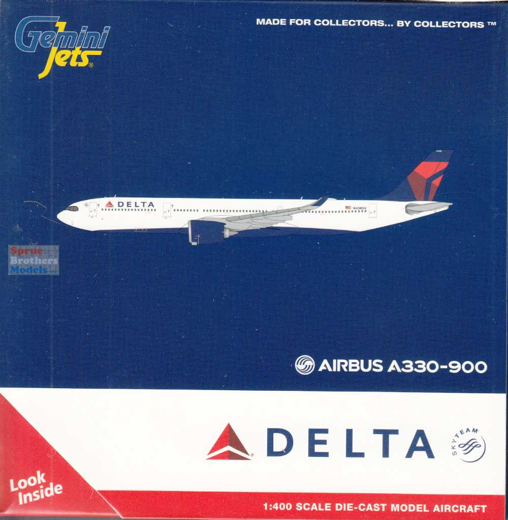 GEMGJ2374 1:400 Gemini Jets Delta Airlines Airbus A330-900neo Reg