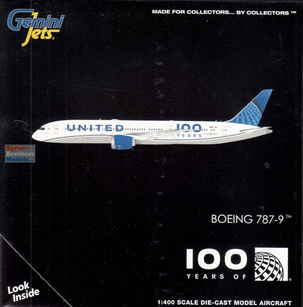 GEMGJ2228 1:400 Gemini Jets United Airlines B787-9 Reg #N61101