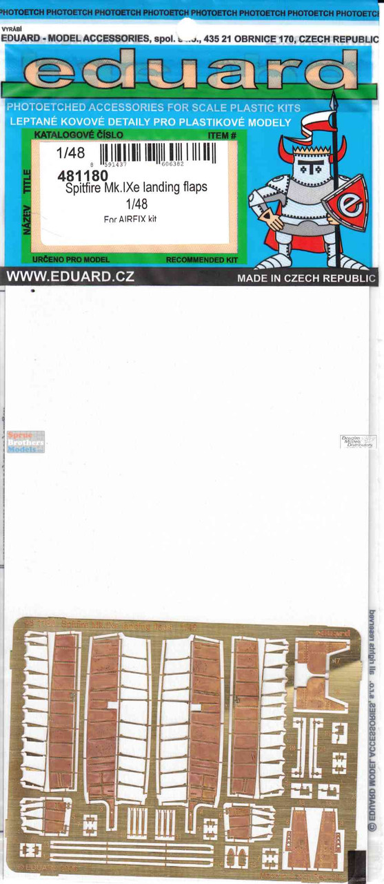 EDU481180 1:48 Eduard PE - Spitfire Mk.IXe Landing Flaps (AFX kit