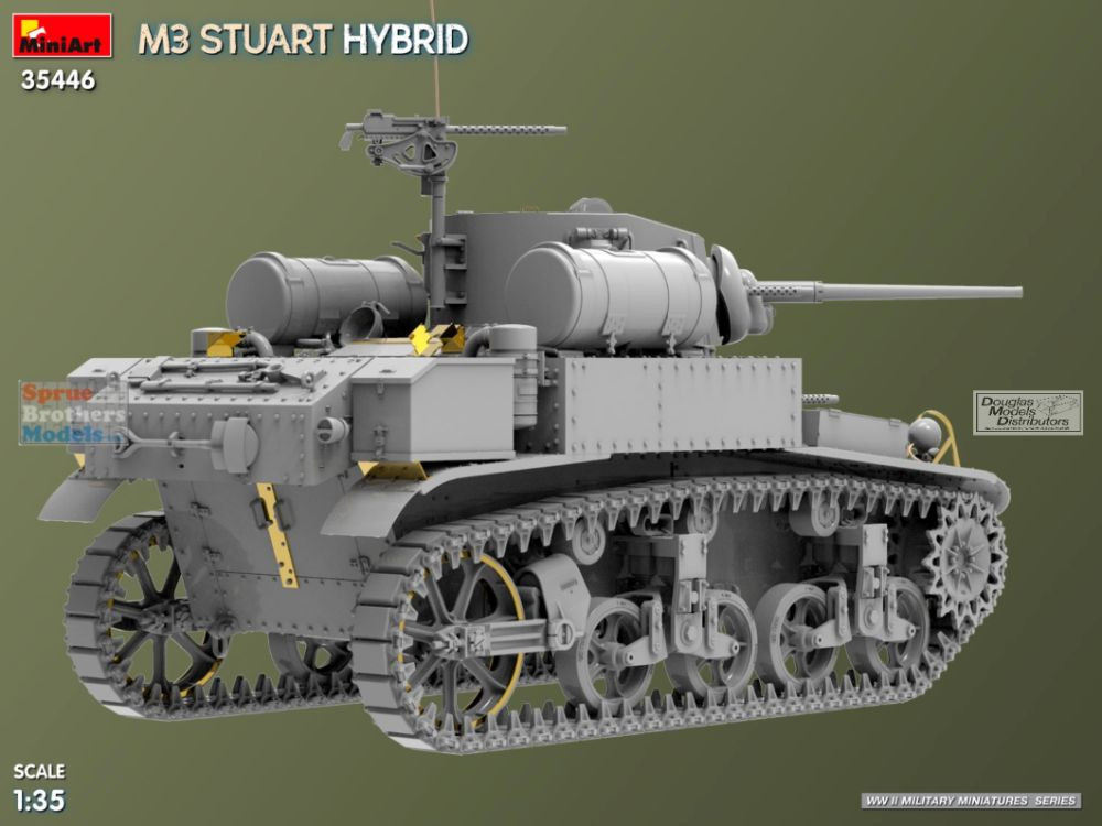 Stuart Model Ch4 MIA35446 1:35 Miniart M3 Stuart Hybrid - Sprue Brothers Models LLC