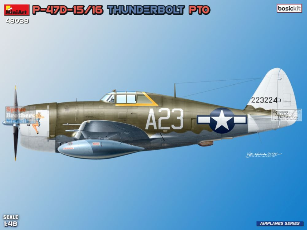 MIA48039 1:48 Miniart P-47D-15/16 Thunderbolt Razorback PTO [Basic