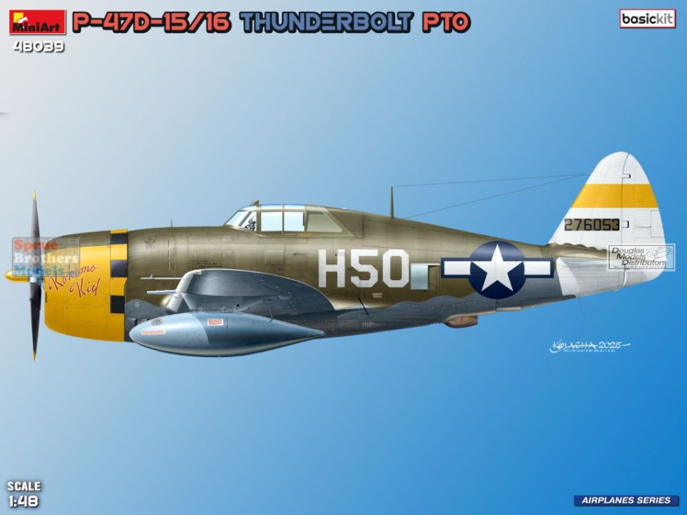 MIA48039 1:48 Miniart P-47D-15/16 Thunderbolt Razorback PTO [Basic