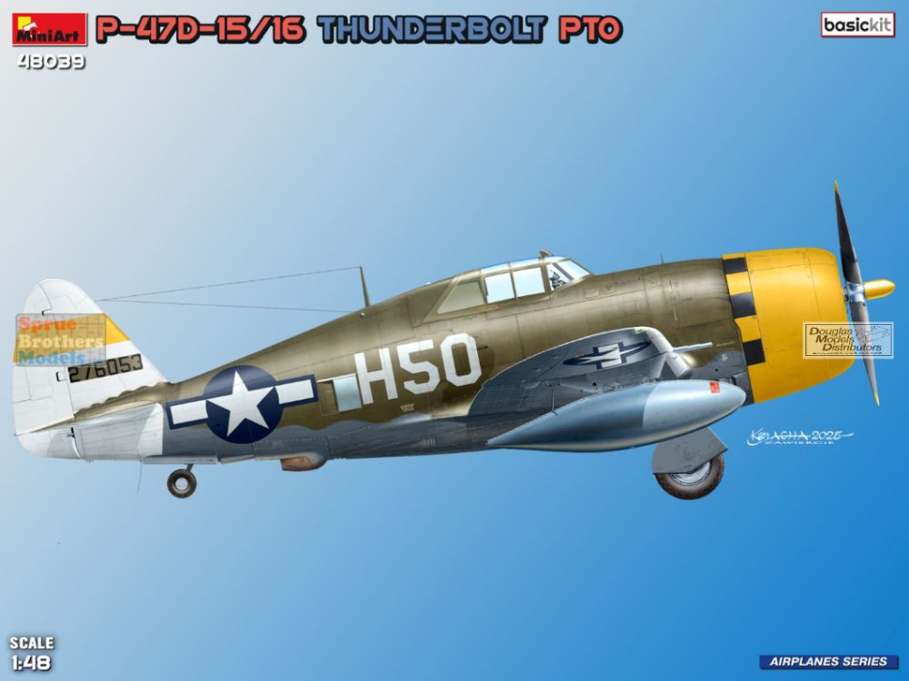 MIA48039 1:48 Miniart P-47D-15/16 Thunderbolt Razorback PTO [Basic