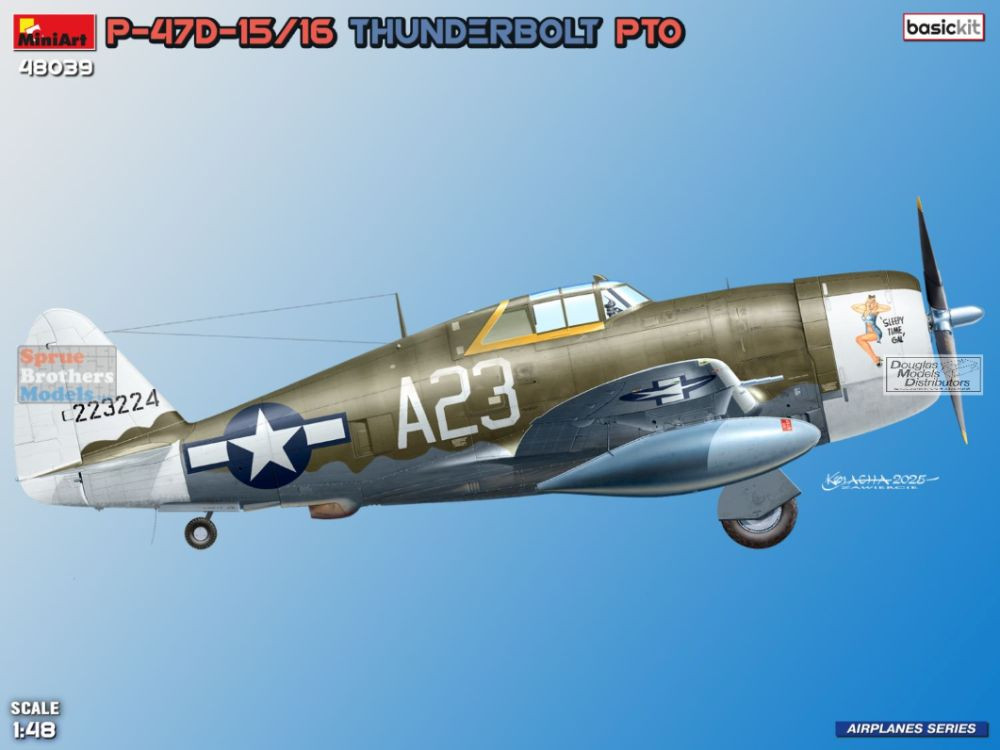 MIA48039 1:48 Miniart P-47D-15/16 Thunderbolt Razorback PTO [Basic