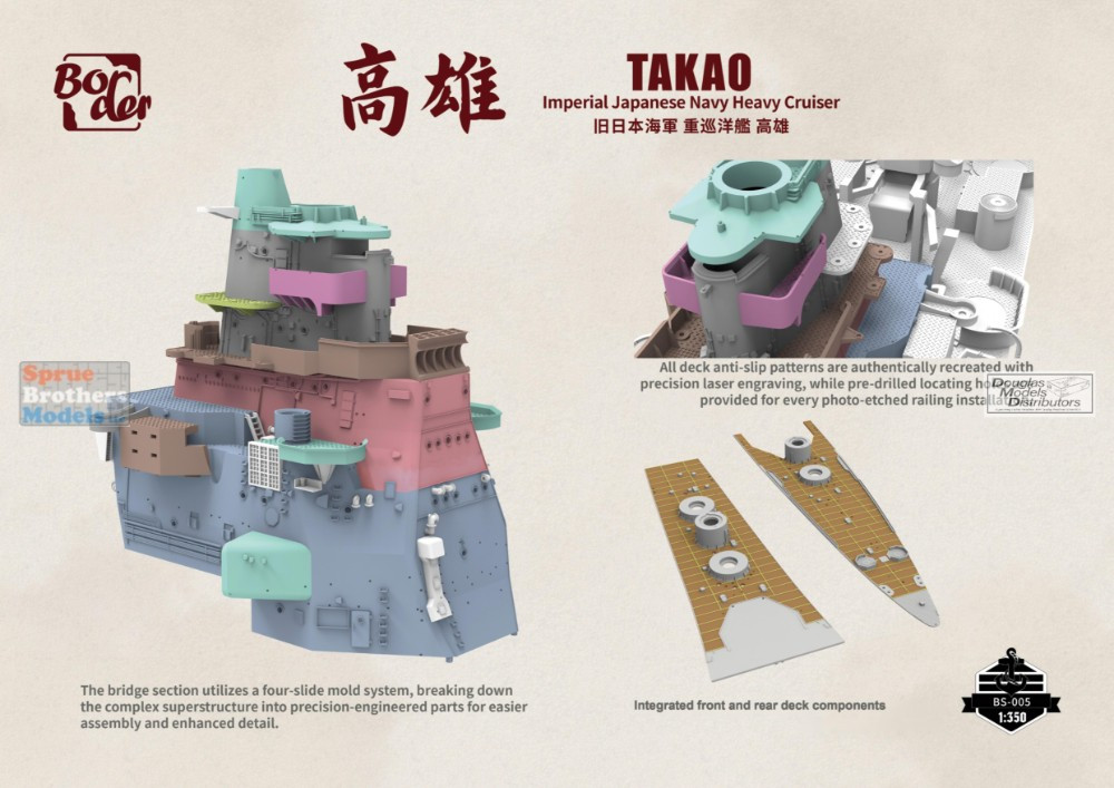 BDMBS005 1:350 Border Model IJN Takao - Sprue Brothers Models LLC