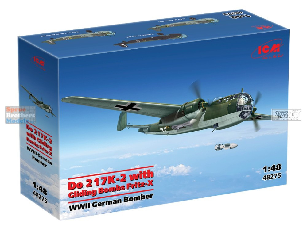 ICM48275 1:48 ICM Dornier Do217K-2 with Gliding Bombs Fritz-X
