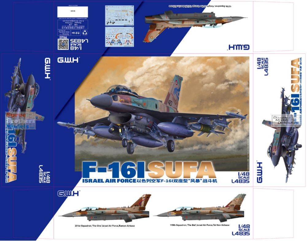 LNRL4835 1:48 Great Wall Hobby F-16I Sufa - Sprue Brothers Models LLC