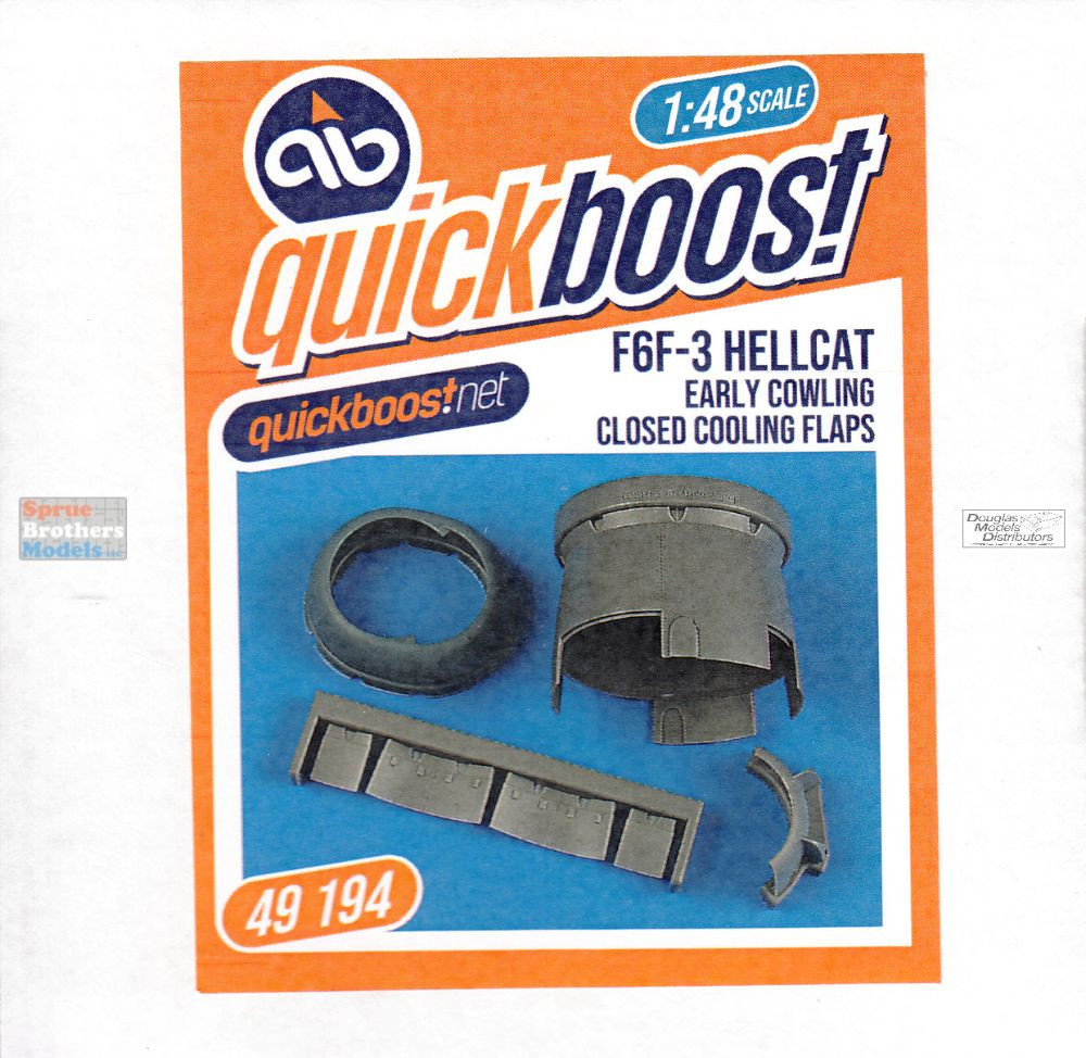 QBT49194 1:48 Quickboost F6F-3 Hellcat Early Cowling with Closed