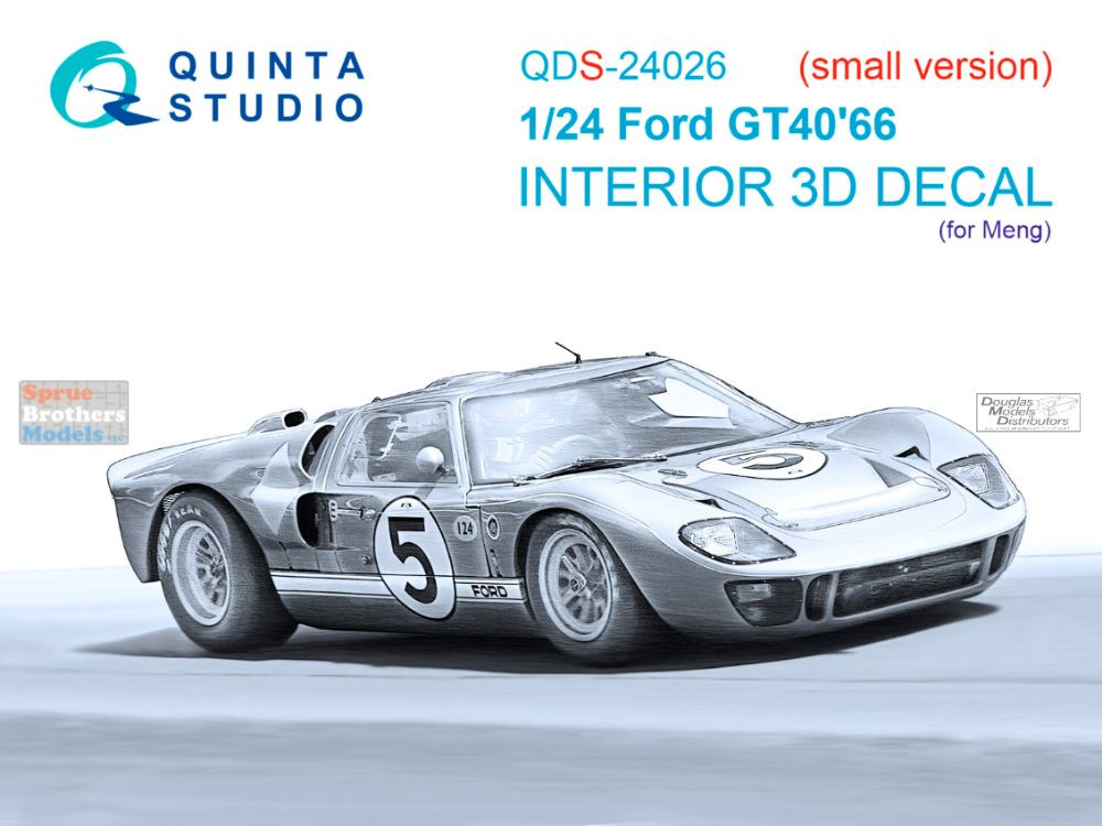 QTSQDS24026 1:24 Quinta Studio 3D Decal - Ford GT40 1966 (MNG kit