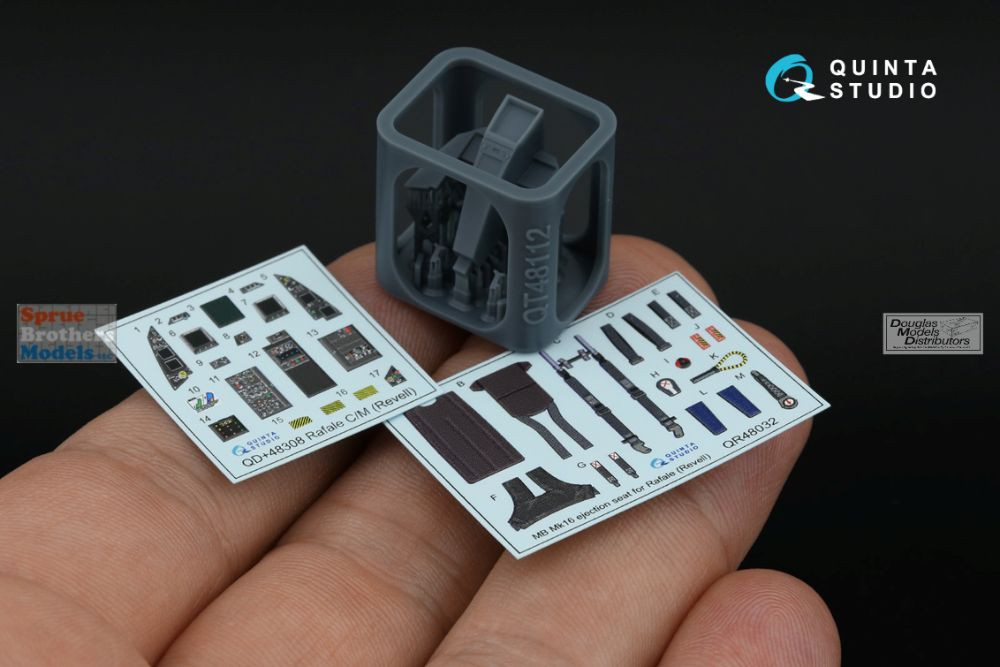 QTSQD48308R 1:48 Quinta Studio 3D Decal - Rafale C/M + Resin (REV