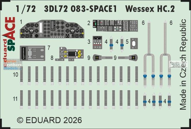 EDU3DL72083 1:72 Eduard SPACE - Wessex HC.2 (AFX kit) - Sprue