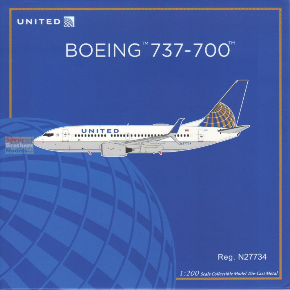 NGM05035 1:200 NG Model United Airlines B737-700(S) Reg #N27734