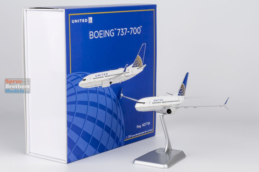 希少☆新品未開封　UNITED AIRLINES new Ray 20375 NGM05035 1:200 NG Model United Airlines B737-700(S) Reg #N27734
