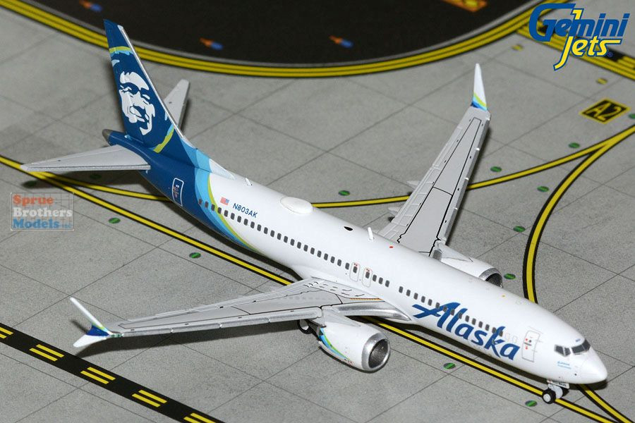 GEMGJ2392 1:400 Gemini Jets Alaska Airlines B737 Max 8 Reg #N803AK