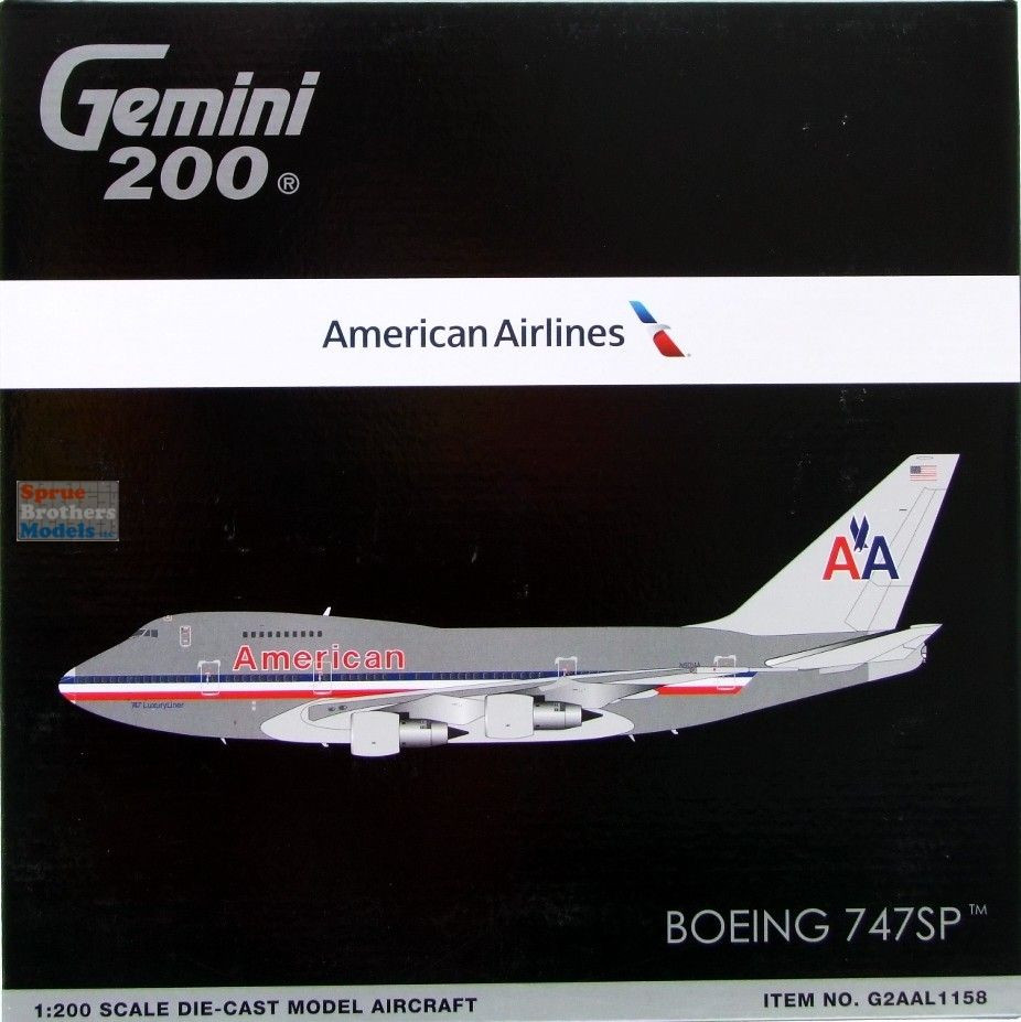 GEMG21158 1:200 Gemini Jets American Airlines 747SP Reg #N601AA