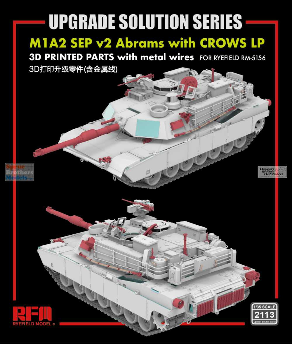 RFMRM2113 1:35 Rye Field Model M1A2 SEP v2 Abrams with CROWS LP