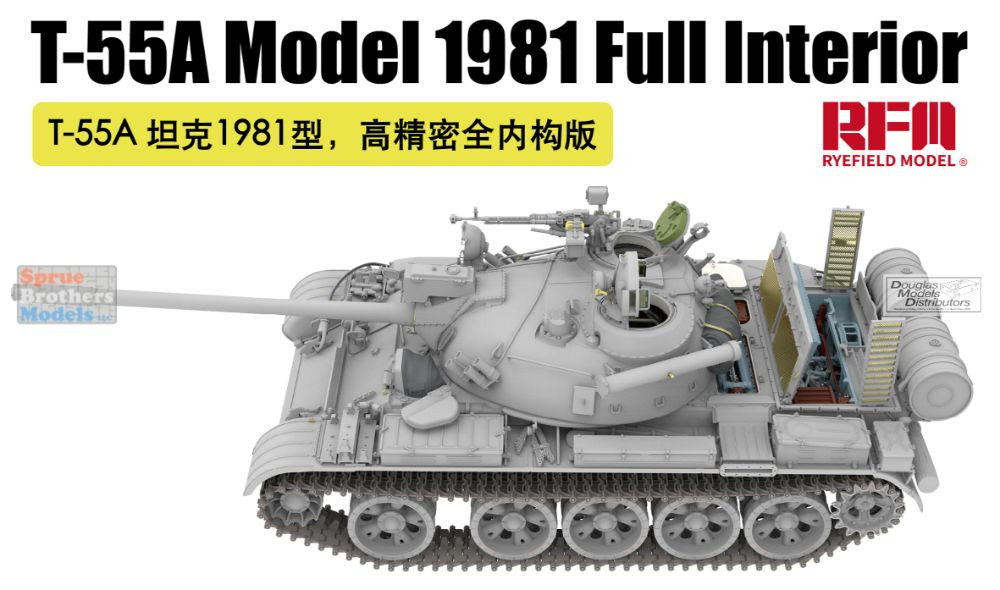 RFMRM5155 1:35 Rye Field Model T-55A Model 1981 with Full Interior