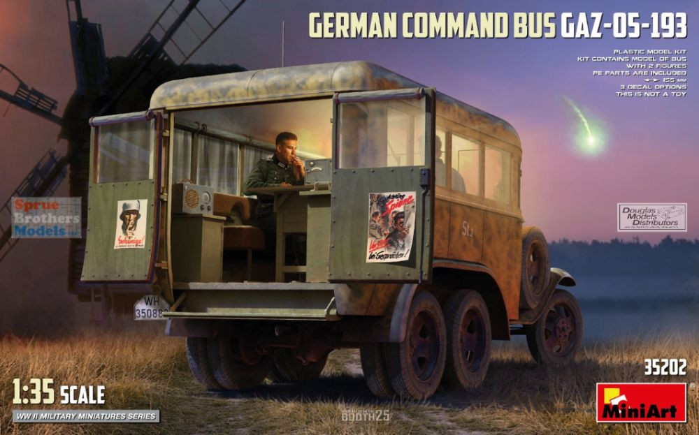 MIA35202 1:35 Miniart German Command Bus GAZ-05-193 - Sprue