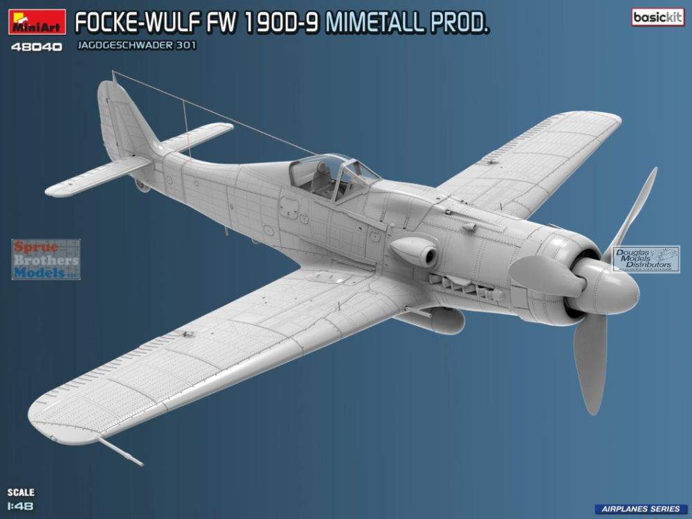 MIA48040 1:48 Miniart Fw190D-9 Mimetall Production Jagdeschwader