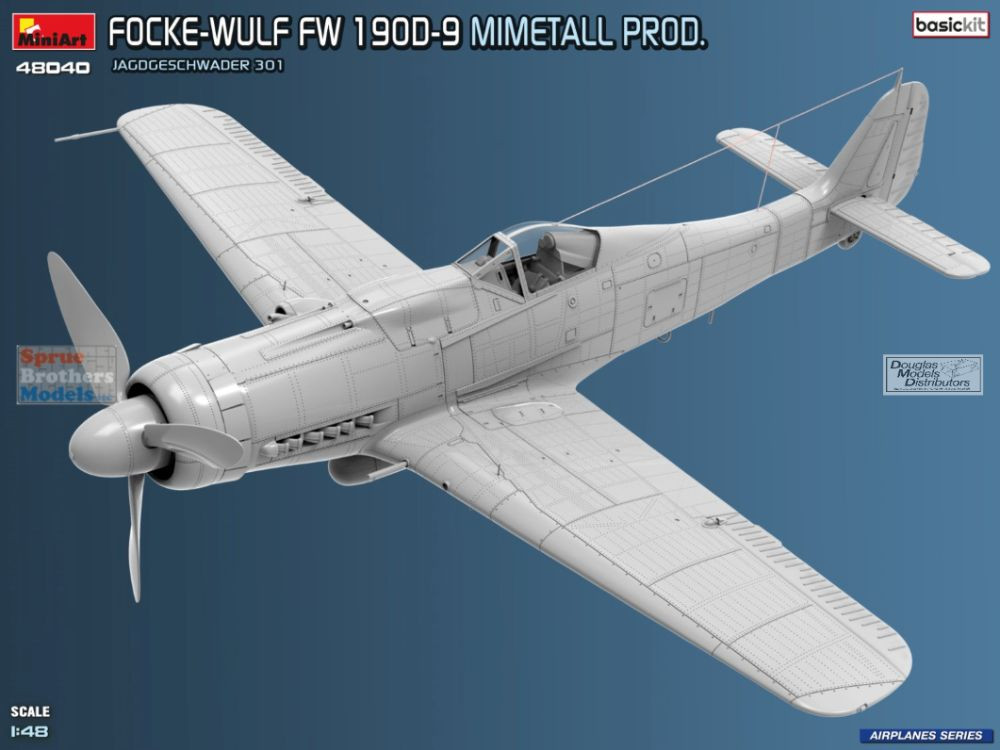 MIA48040 1:48 Miniart Fw190D-9 Mimetall Production Jagdeschwader
