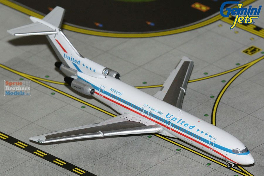 GEMGJ2352 1:400 Gemini Jets United Airlines B727-200 Reg #N7620U