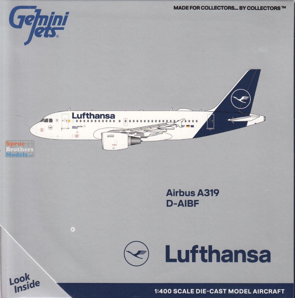 GEMGJ2022 1:400 Gemini Jets Lufthansa A319 #D-AIBF (pre-painted