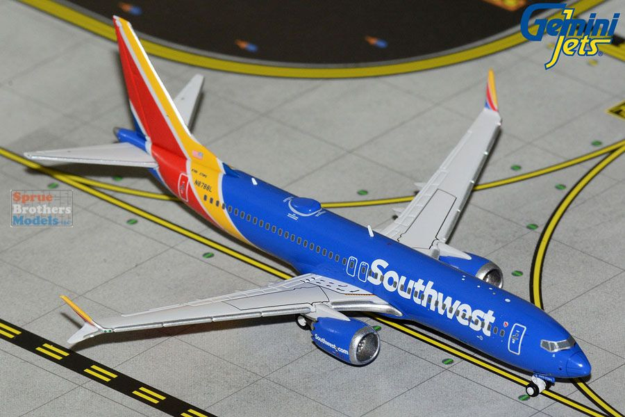 GEMGJ2372 1:400 Gemini Jets Southwest Airlines B737 Max 8 Reg