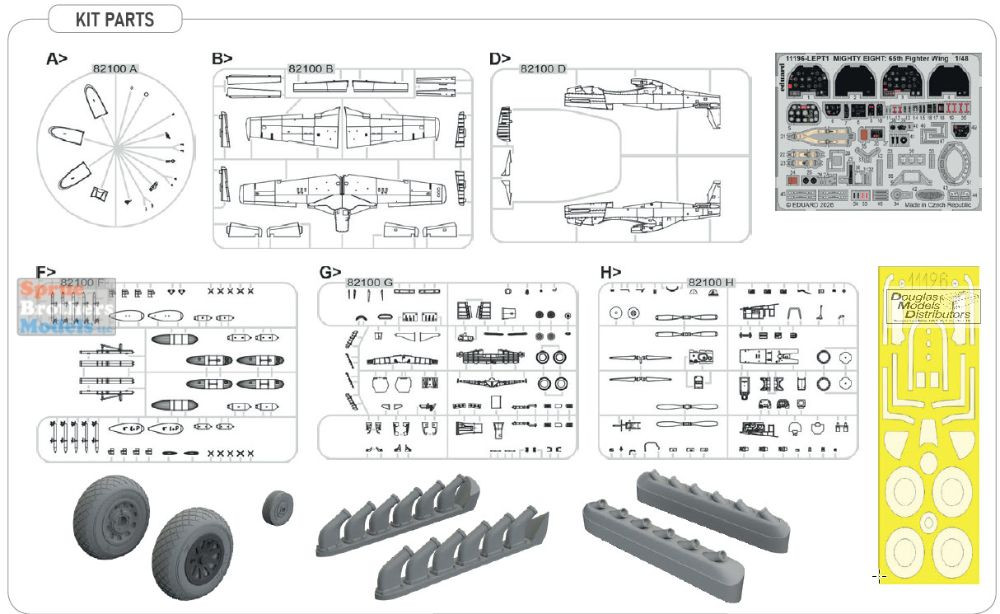 EDU11196 1:48 Eduard P-51D Mustang 'Mighty Eight 65th Fighter Wing