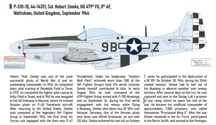 EDU11196 1:48 Eduard P-51D Mustang 'Mighty Eight 65th Fighter Wing