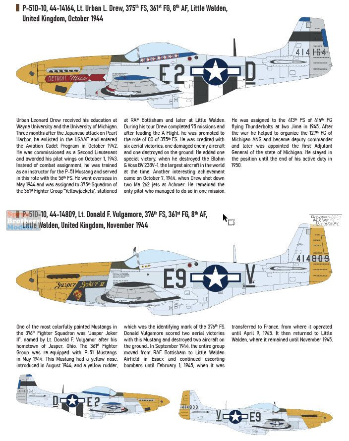 EDU11196 1:48 Eduard P-51D Mustang 'Mighty Eight 65th Fighter Wing