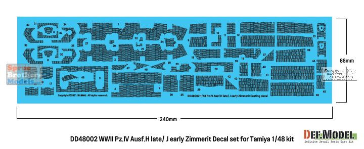 DEFDD48002 1:48 DEF Decal - Panzer IV Ausf.H Late / Ausf.J Early