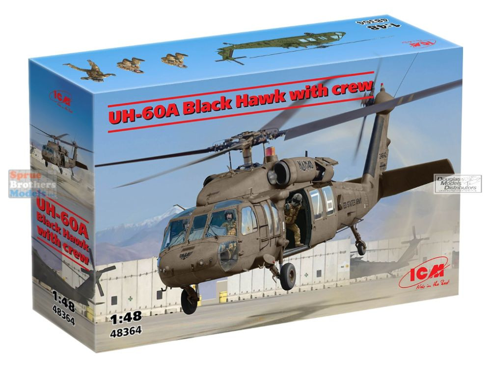 ICM48364 1:48 ICM UH-60A Black Hawk with Crew - Sprue Brothers