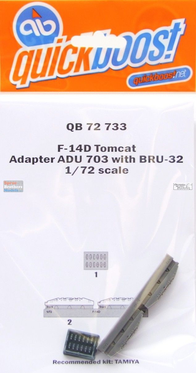 QBT72733 1:72 Quickboost F-14D Tomcat Adapter ADU-703 with BRU-32