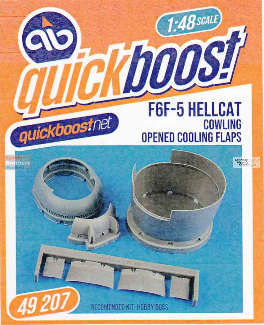 QBT49207 1:48 Quickboost F6F-5 Hellcat Cowling with Cooling Flaps