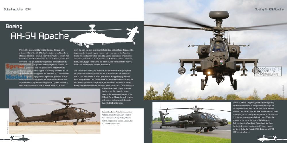 DHBDH034 Duke Hawkins Book - AH-64 Apache - Sprue Brothers Models LLC