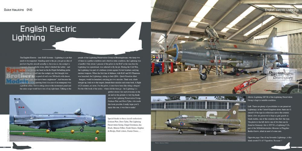 DHBDH040 Duke Hawkins Book - English Electric Lightning - Sprue