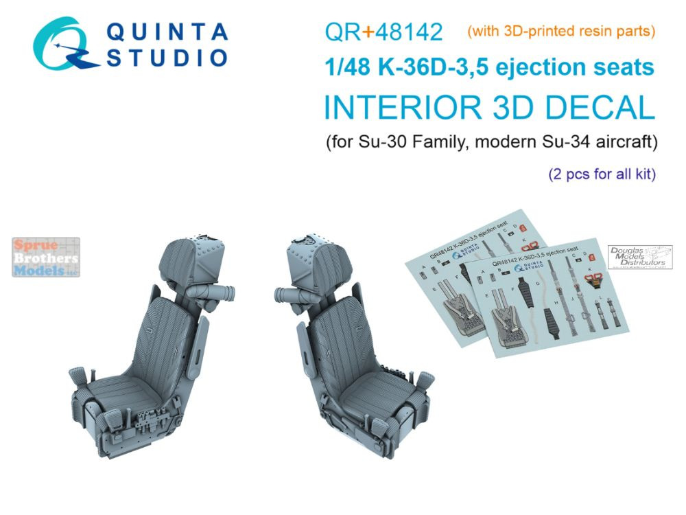 QTSQR48142R 1:48 Quinta Studio - K-36D-3 K-36D-5 Ejection Seat Set