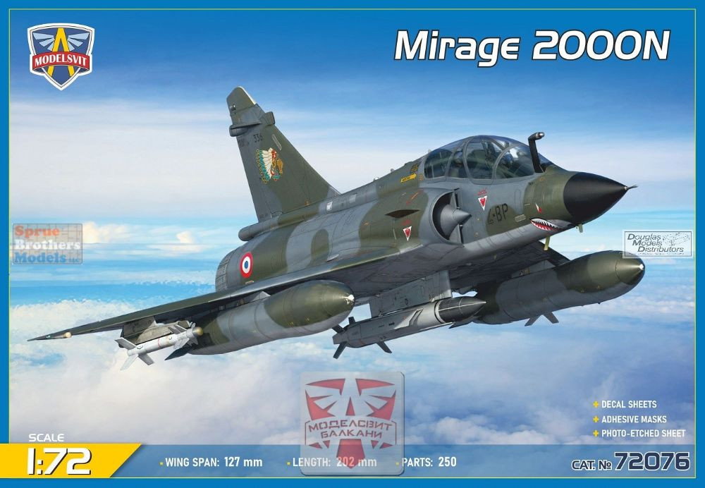 MDV72076 1:72 Modelsvit Mirage 2000N - Sprue Brothers Models LLC