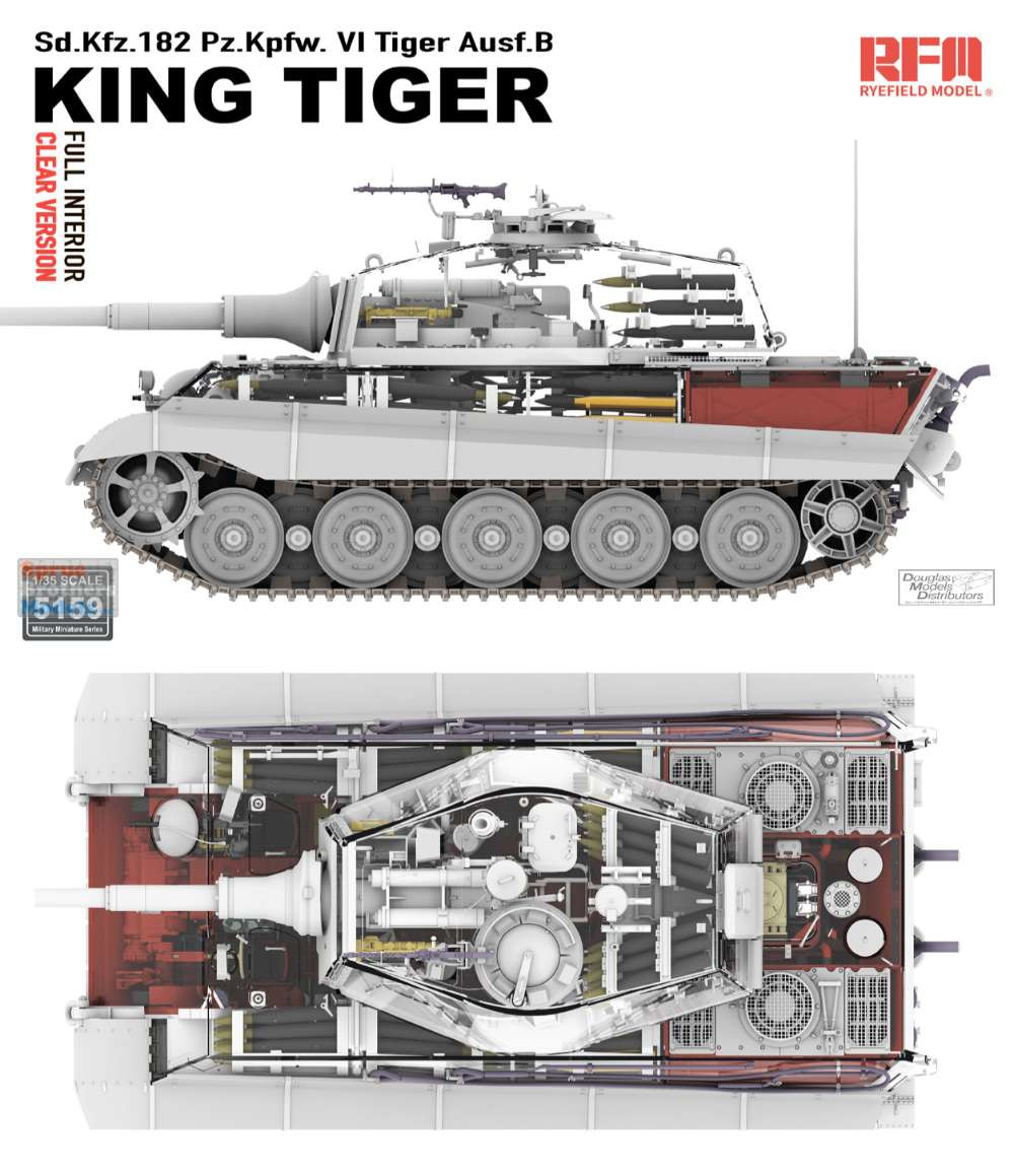 RFMRM5159 1:35 Rye Field Model Sd.Kfz.182 Ausf.B King Tiger [Clear