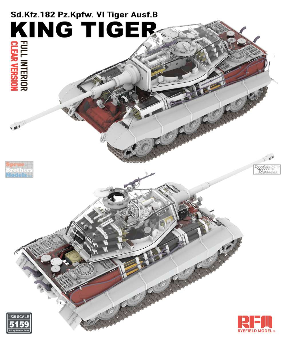 RFMRM5159 1:35 Rye Field Model Sd.Kfz.182 Ausf.B King Tiger [Clear
