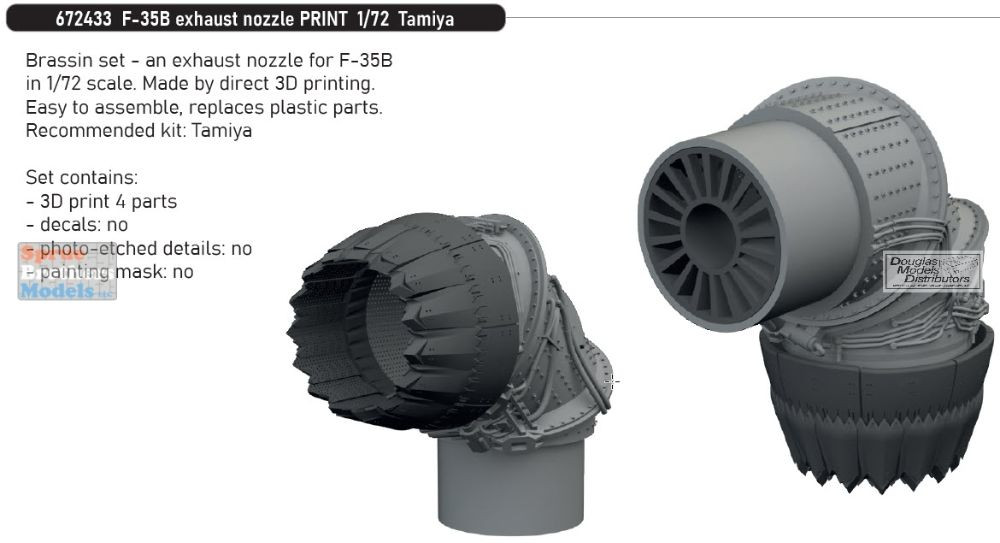 EDU672433 1:72 Eduard Brassin F-35B Lightning II Exhaust Nozzle