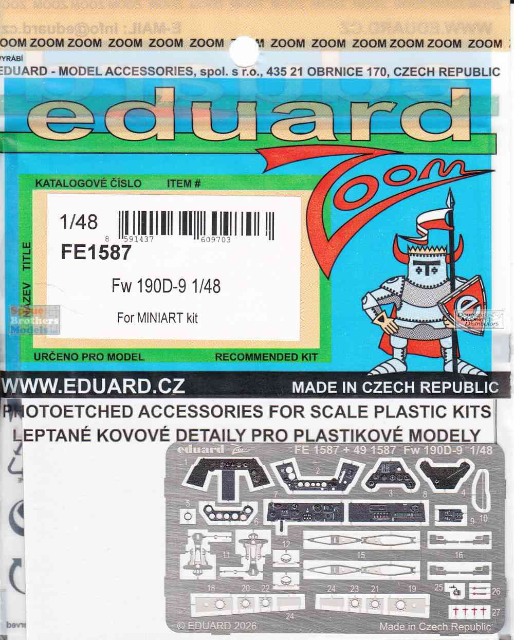 EDUFE1587 1:48 Eduard Color Zoom PE - Fw190D-7 (MIA kit) - Sprue