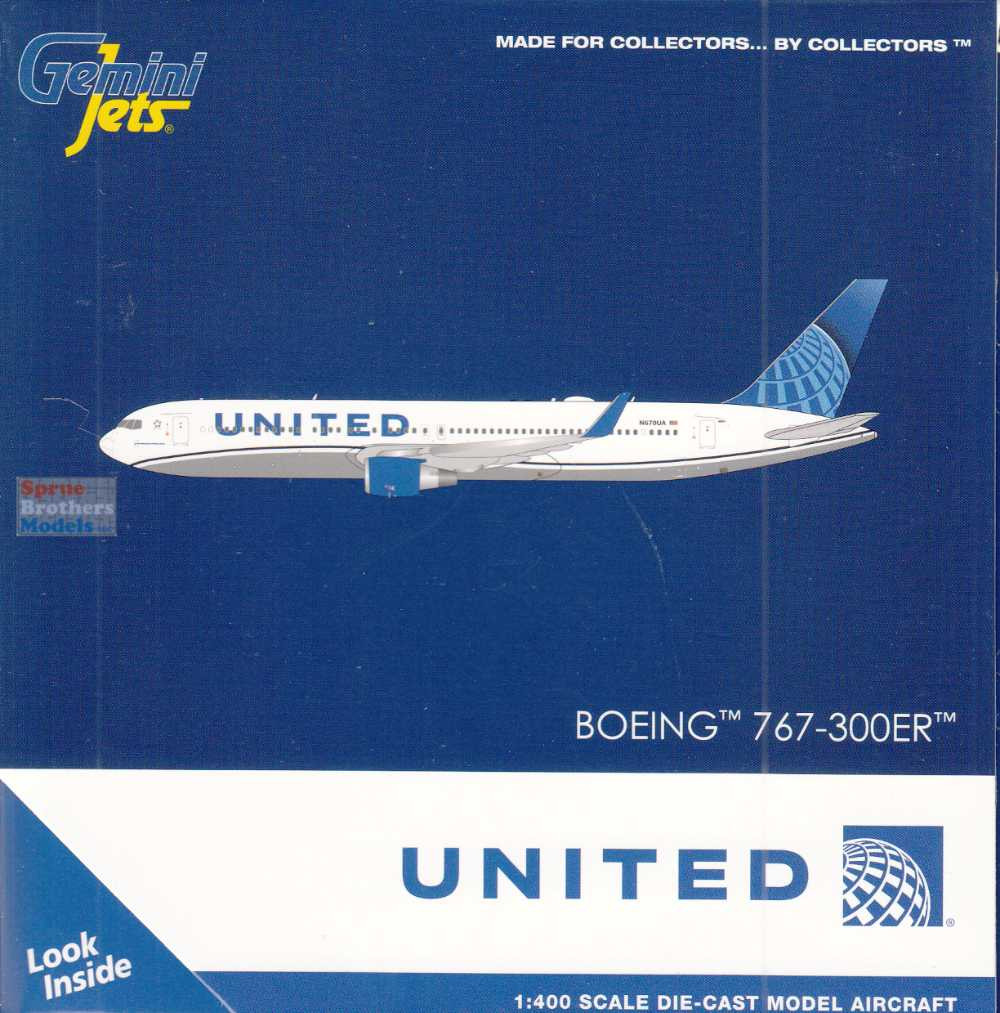 GEMGJ2227 1:400 Gemini Jets United Airlines B767-300ER #N670UA